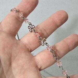 Lia Sophia Pink Floral Necklace